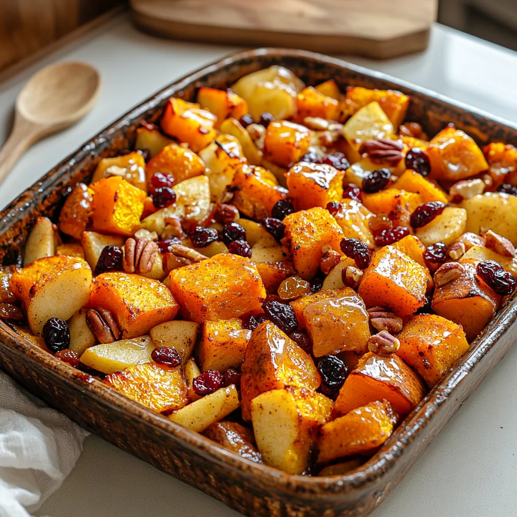 autumn butternut squash apple bake