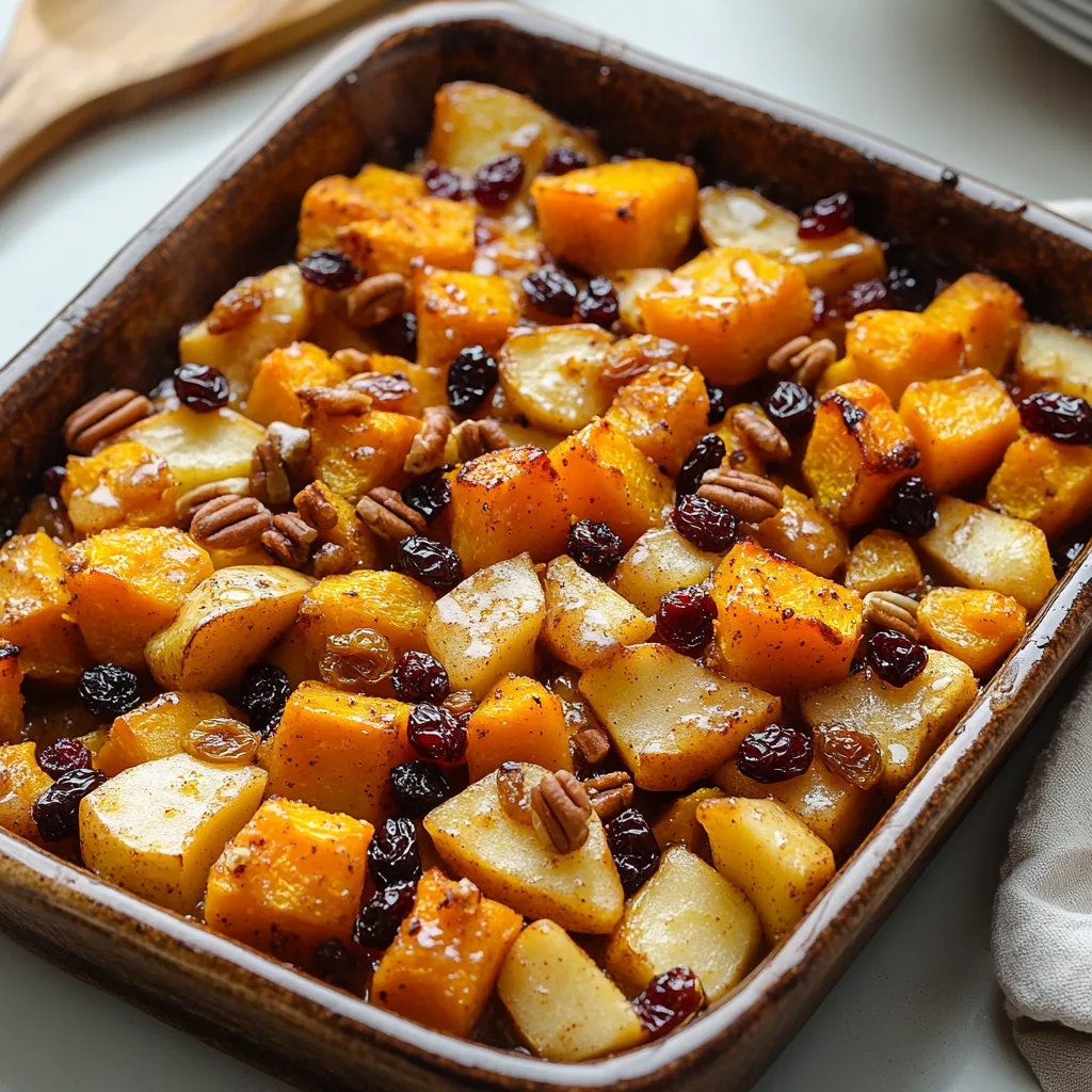 autumn butternut squash apple bake