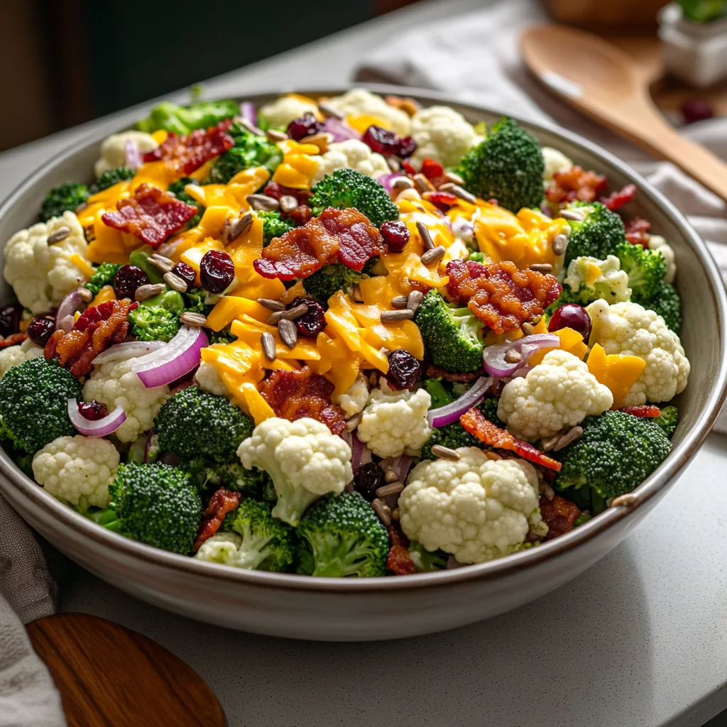 Cauliflower Broccoli Salad
