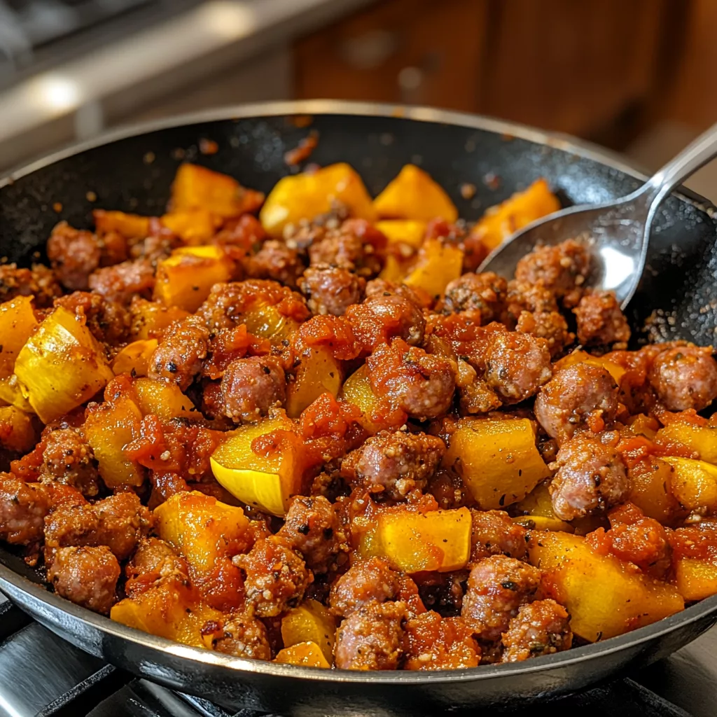sausage and peppers spaghetti squash casserole