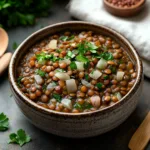 Easy Slow Cooker Herb Garlic Lentils