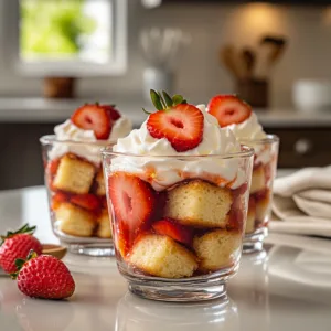 Quick Strawberry Shortcake Cups