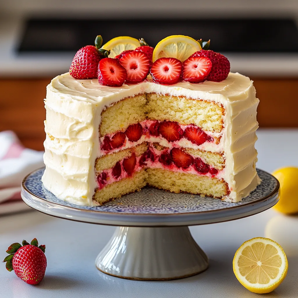 Strawberry and Lemon Layer Cake
