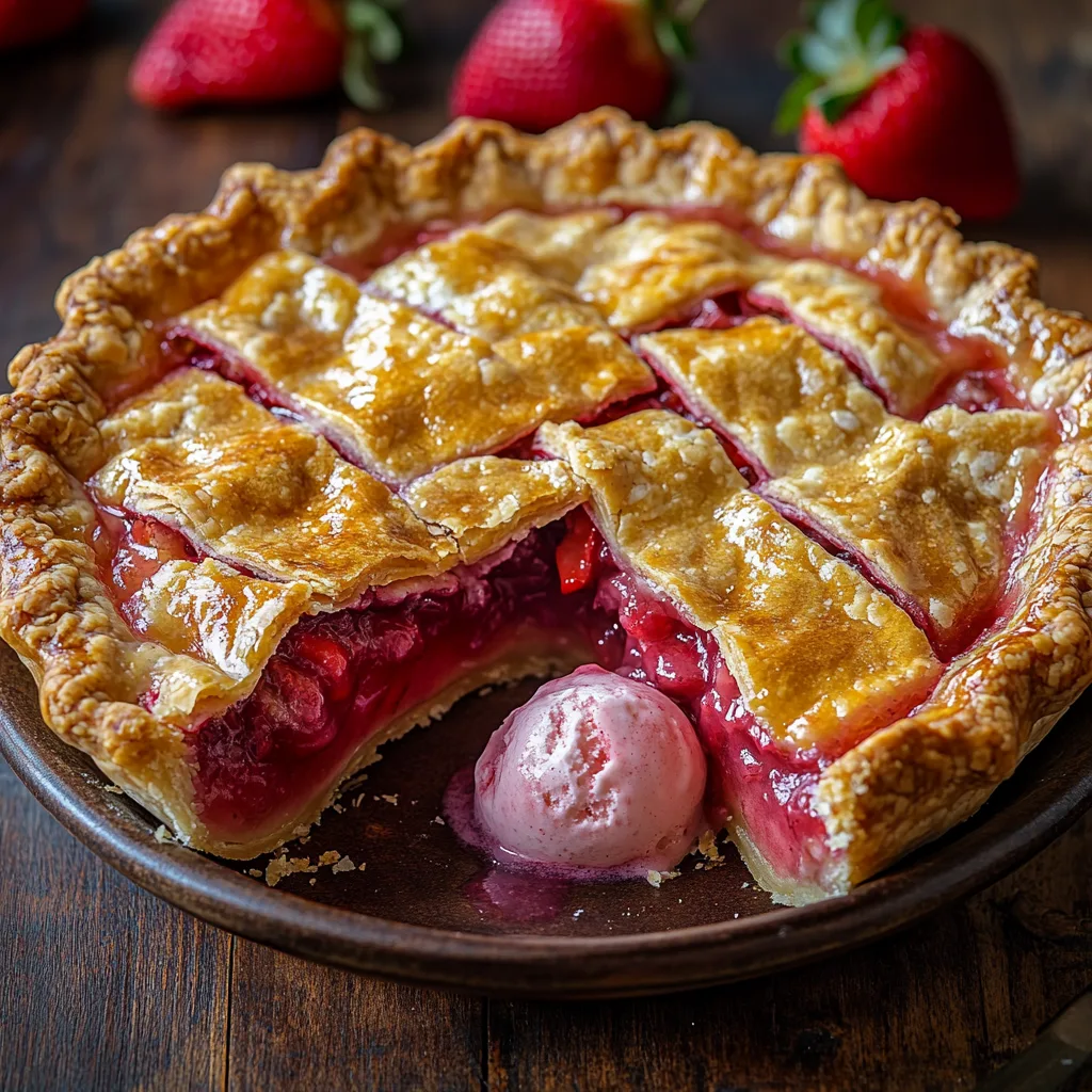 Rhubarb Strawberry Pie