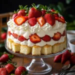 Fresh Strawberry Angel Food Dessert