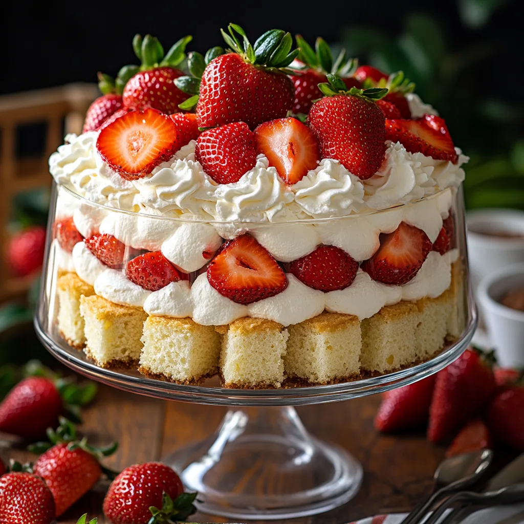 Fresh Strawberry Angel Food Dessert