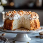 Cardamom and Toasted Coconut Angel Food Cake