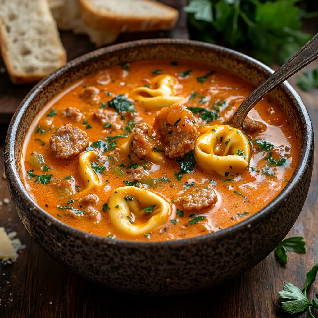 Italian Sausage Tortellini Soup