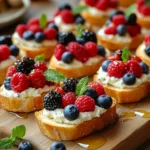 Berry and Cheese Crostini