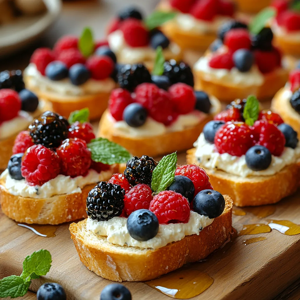 Berry and Cheese Crostini