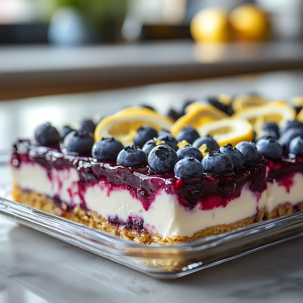 No-Bake Lemon Blueberry Dessert
