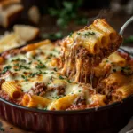 Beef Rigatoni Bake Cheesy Pasta Casserole
