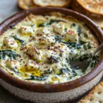 Spinach and Pepperoncini Baked Feta Dip
