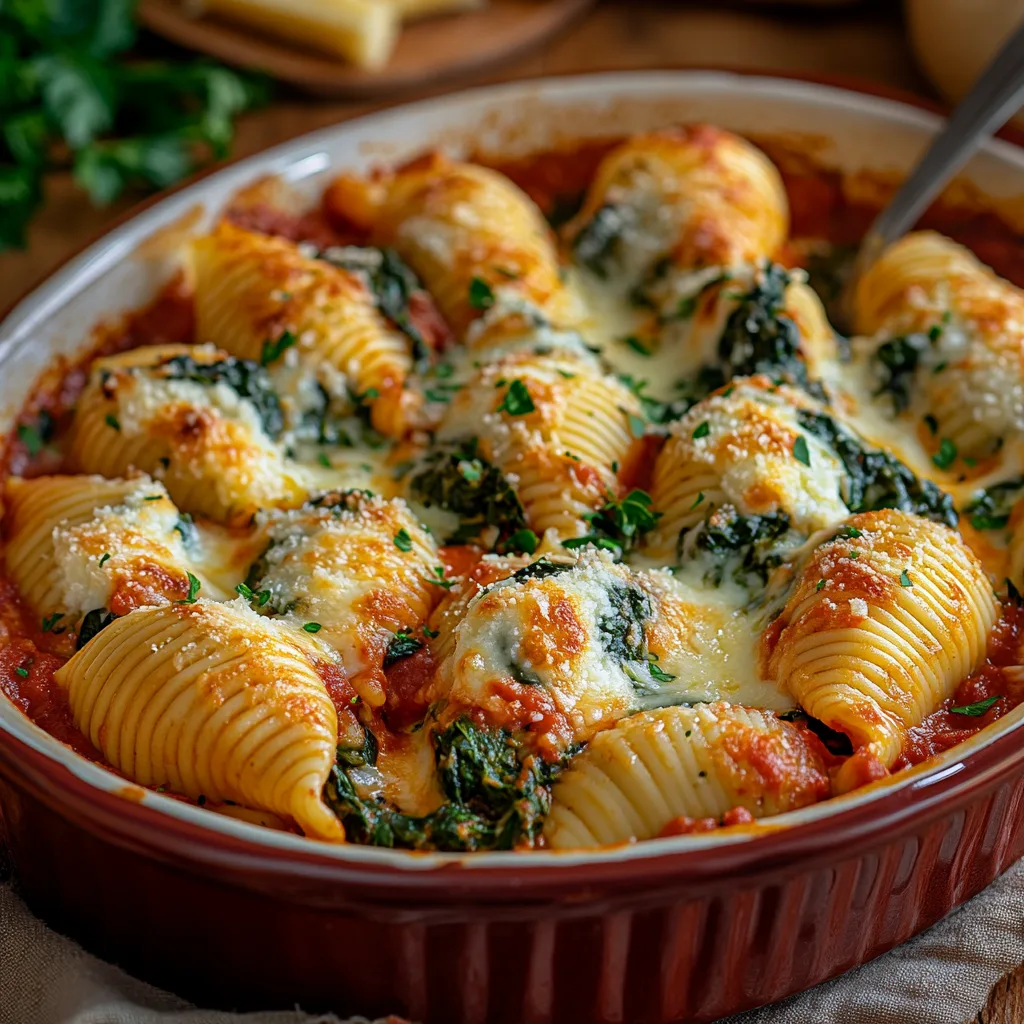 Stuffed Shells With Spinach