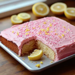Pink Lemonade Sheet Cake