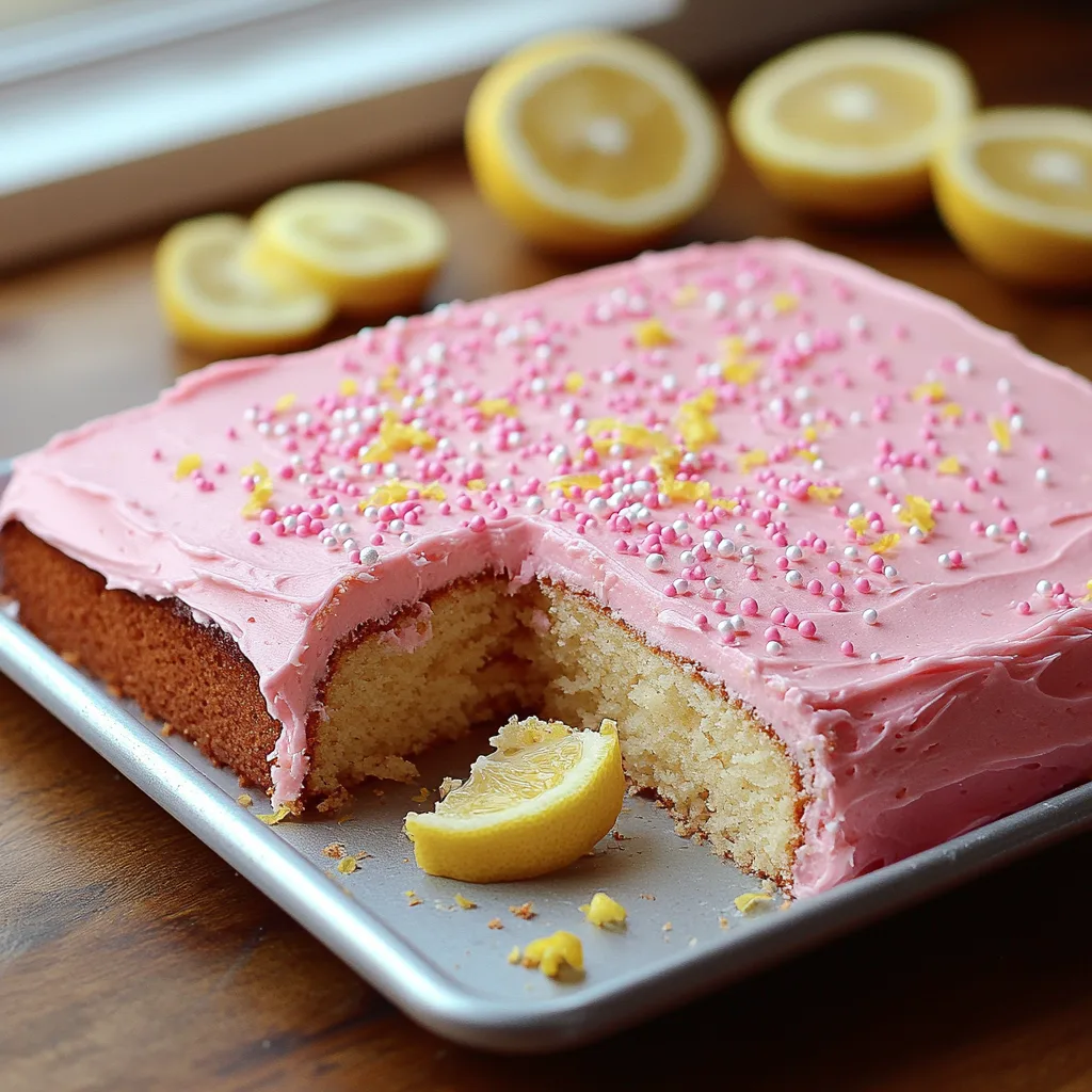 Pink Lemonade Sheet Cake