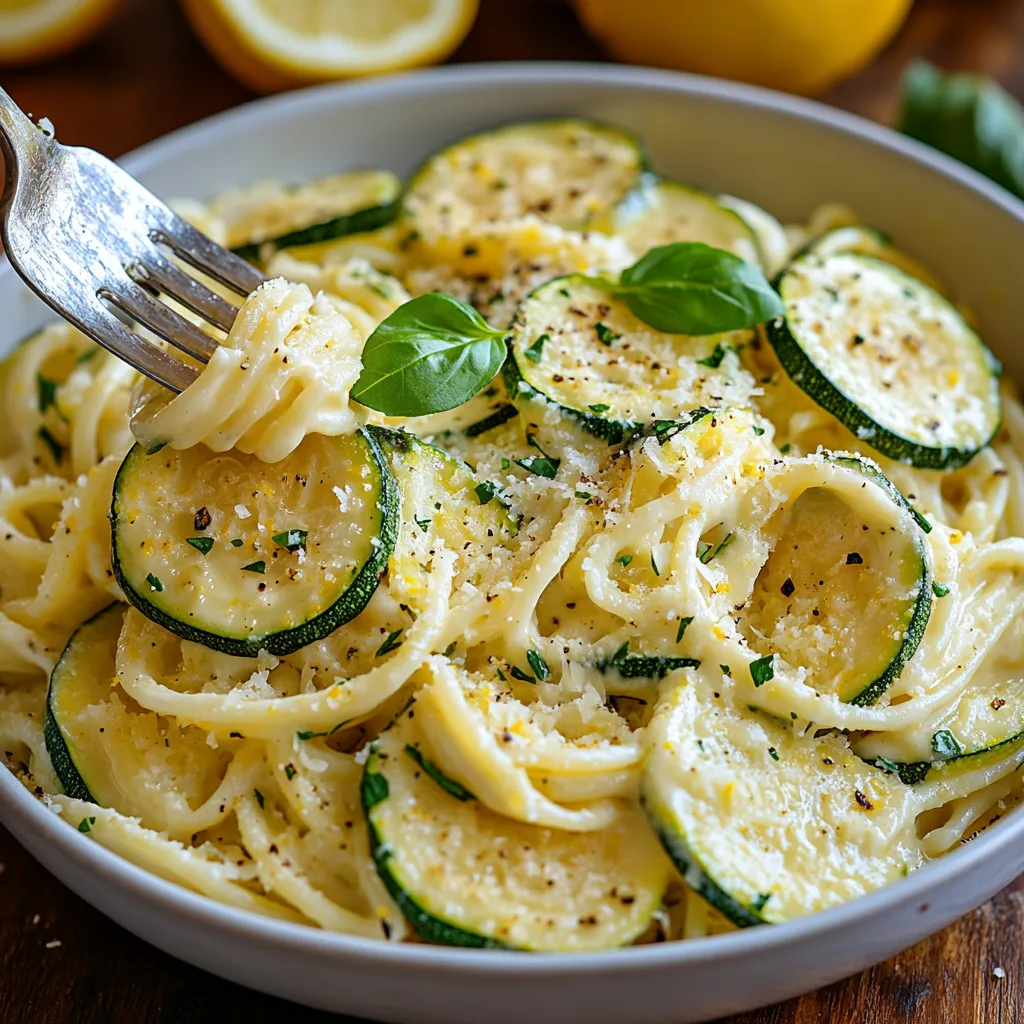Creamy Zucchini Lemon Pasta