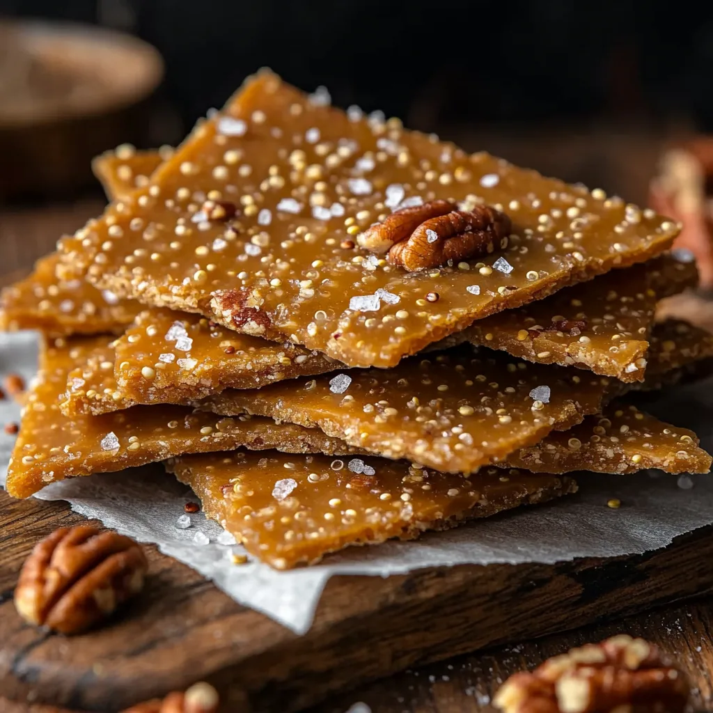 Sea Salted Quinoa Pecan Brittle