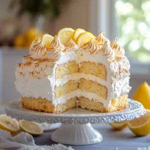 Lemon Meringue Angel Food Cake