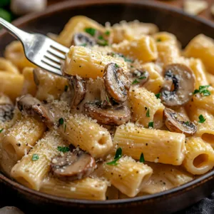 Rigatoni With Creamy Mushroom Sauce