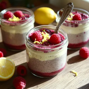 Lemon Raspberry Chia Pudding