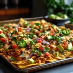 Sheet Pan BBQ Chicken Nachos