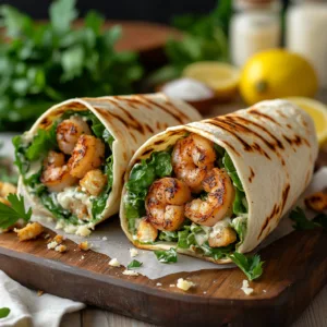 Grilled Shrimp Caesar Wraps