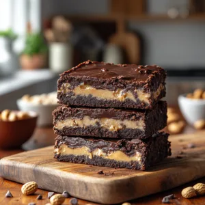 Peanut Butter Slutty Brownies