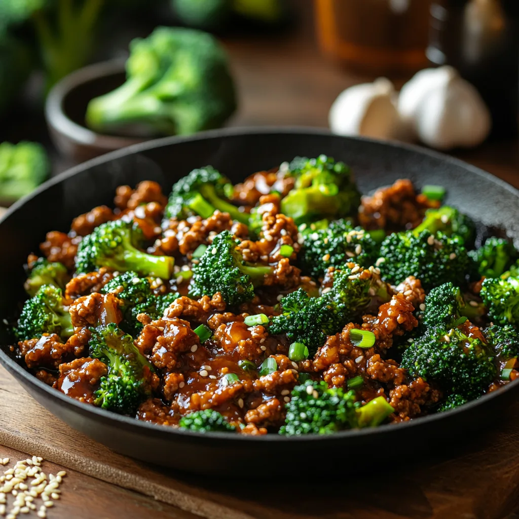 Ground Beef and Broccoli