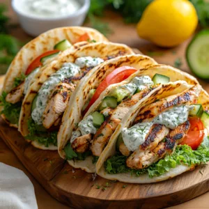 Greek Chicken Gyros