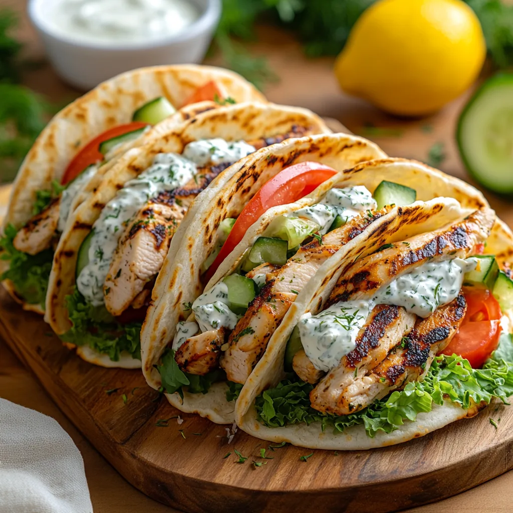 Greek Chicken Gyros