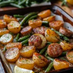 One Pan Sausage Green Beans and Potatoes