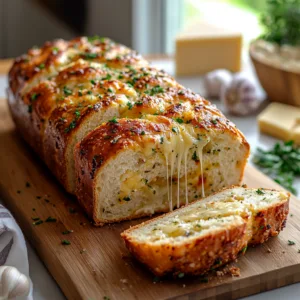 Swirled Garlic Herb and Cheese Bread