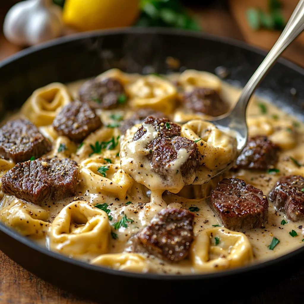 Creamy Cowboy Butter Tortellini Steak Bites