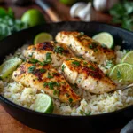 One Pan Cilantro Lime Chicken and Rice