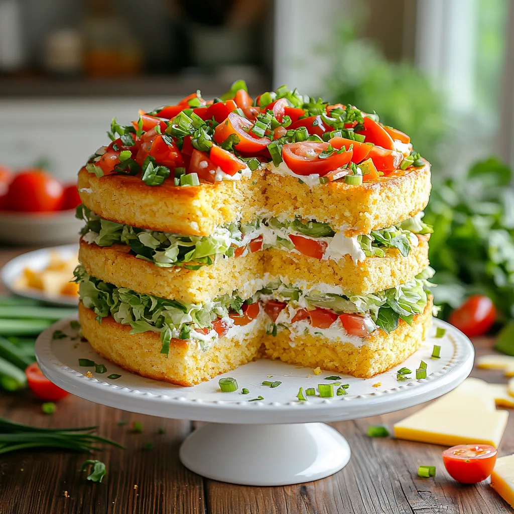 Layered Cornbread Cake